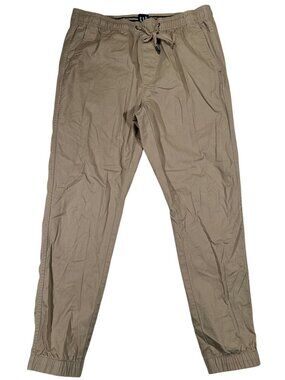 Gap Mens Jogger Pants M Khaki Stretch Elastic Waist Drawstring Casual